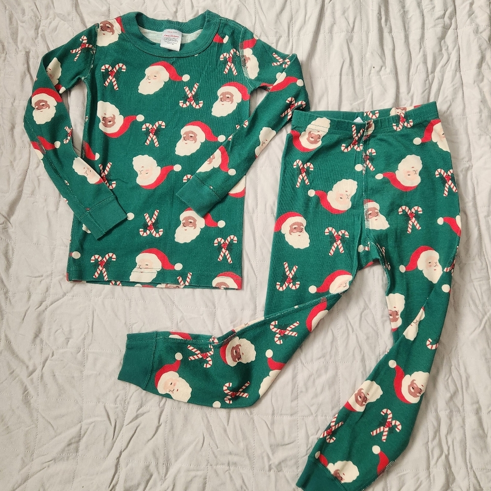 Hanna Andersson Green and Red Holiday Pajama Set